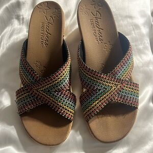 Skechers Beverlee Wedge Slip-on Sandals-Size 10